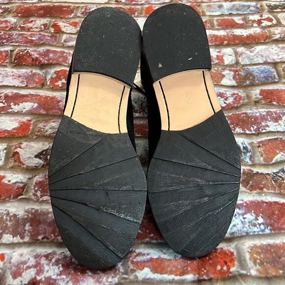 ASOS black suede ankle boots with front tie - Picture 7 of 7